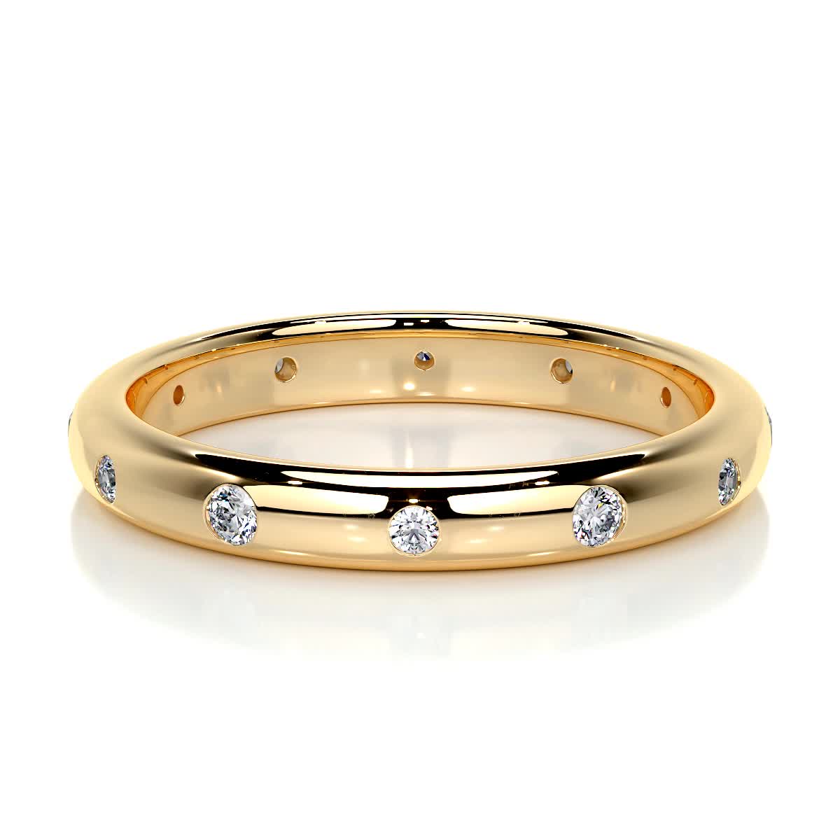 Zara Diamond Wedding Ring (0.18 Carat) -18K Yellow Gold、mySite、hinf8tx79