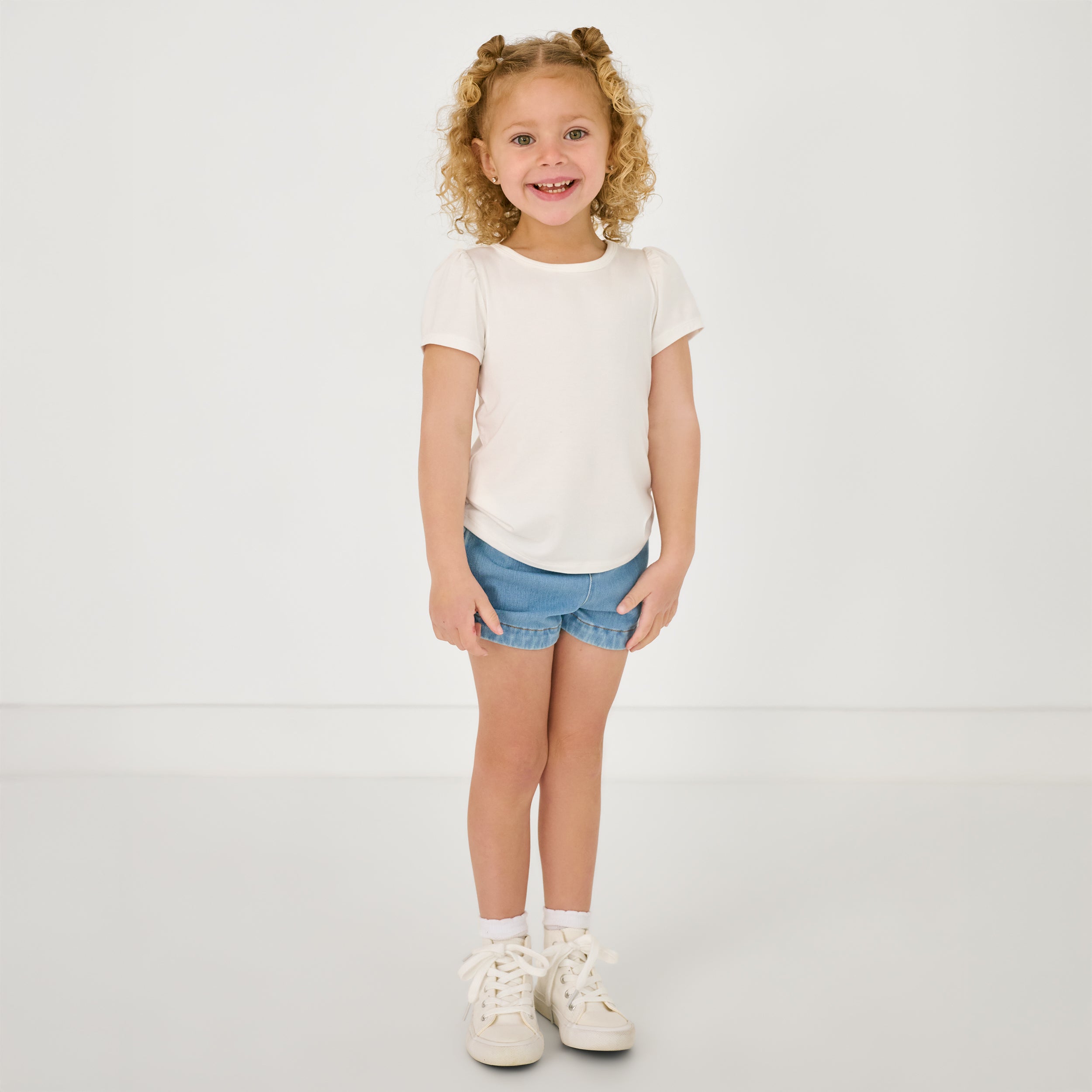 Midwash Blue Denim Shorts、mySite、g9winljtr