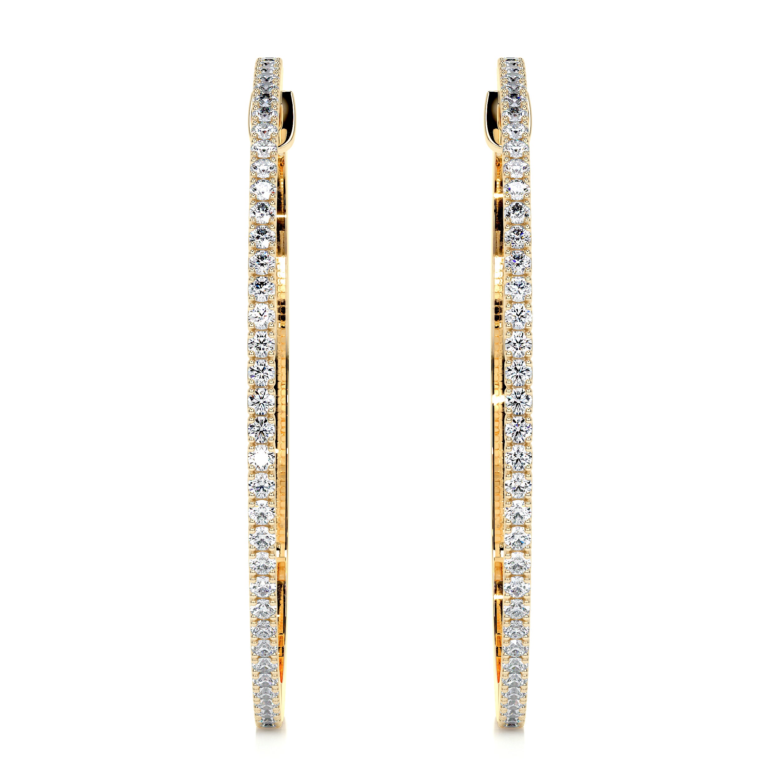 Cali Hoop Diamonds Earrings (0.6 Carat) -18K Yellow Gold、mySite、hinf8tx79