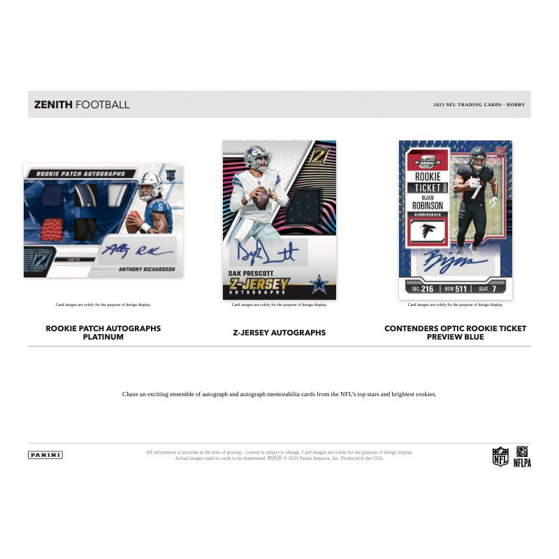 2023 Panini Zenith Football Hobby Box、mySite、waistdrama