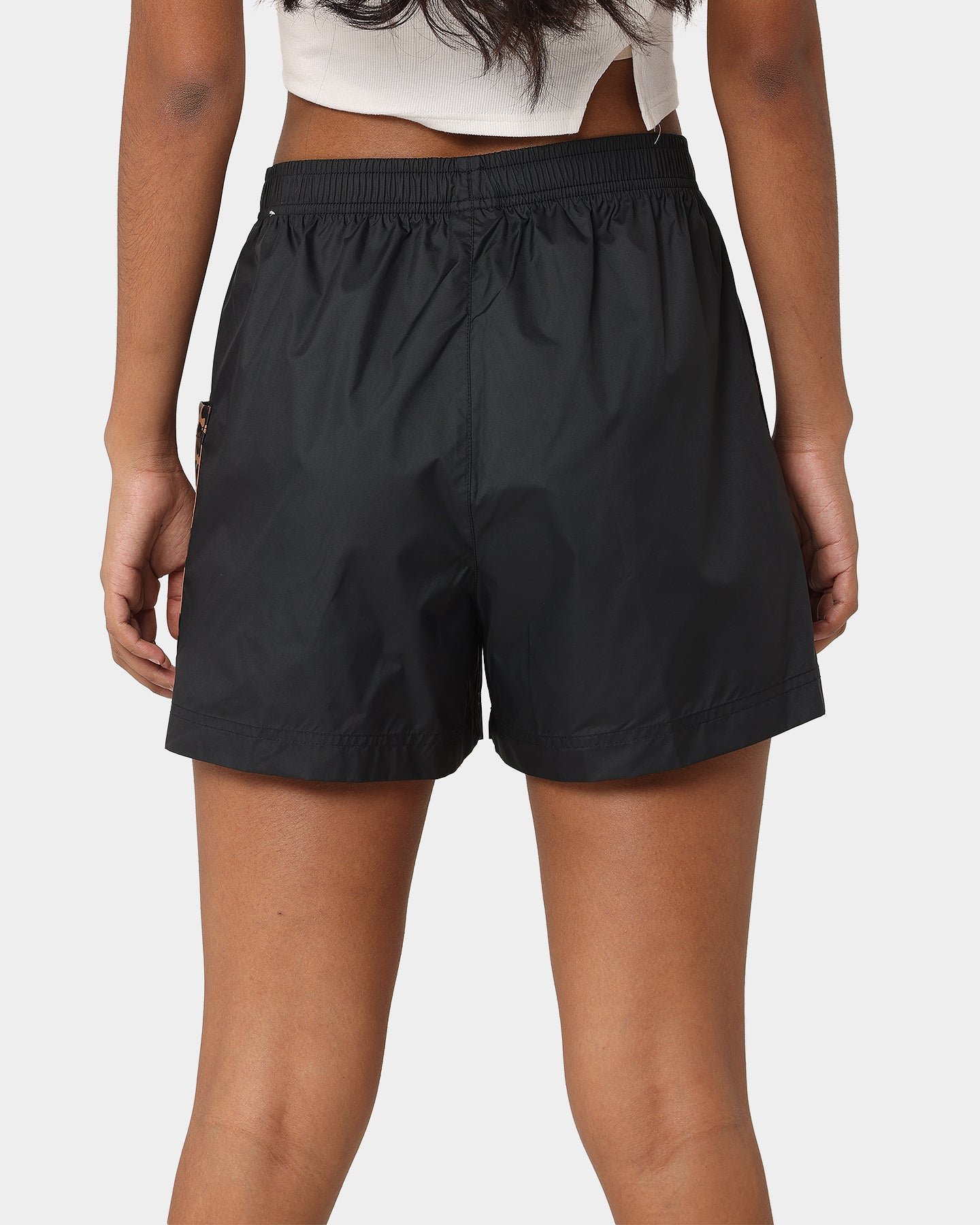 Nike Women's Nike Sportswear Woven Leopard High-Waisted Shorts Black/Metallic、mySite、zt4zffjzw