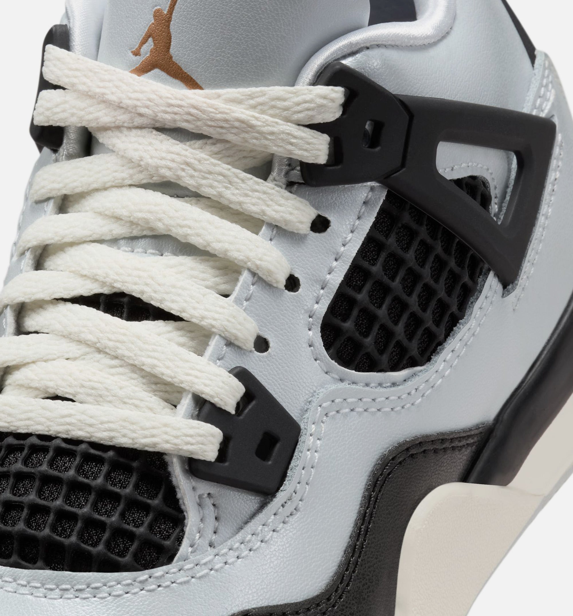 Air Jordan 4 Retro Platinum Gold Preschool Lifestyle Shoe - Pure Platinum/Metallic Gold/Black/Sail、mySite、dreamappss