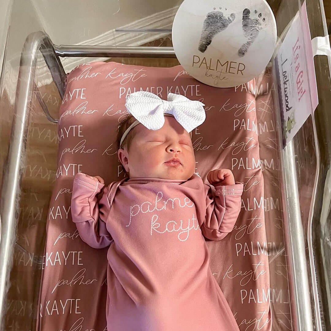  Personalized Stitched Newborn Baby Knot Gown | Perfect Pinks、mySite、layawaytickets