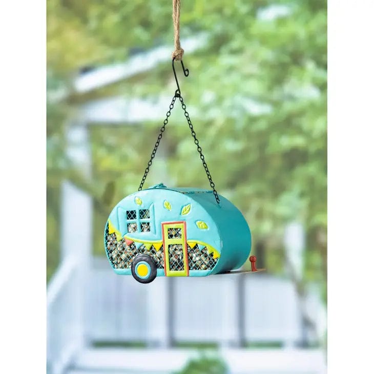 Metal Camper Birdfeeder Mint Green Cute、mySite、g9winljtr