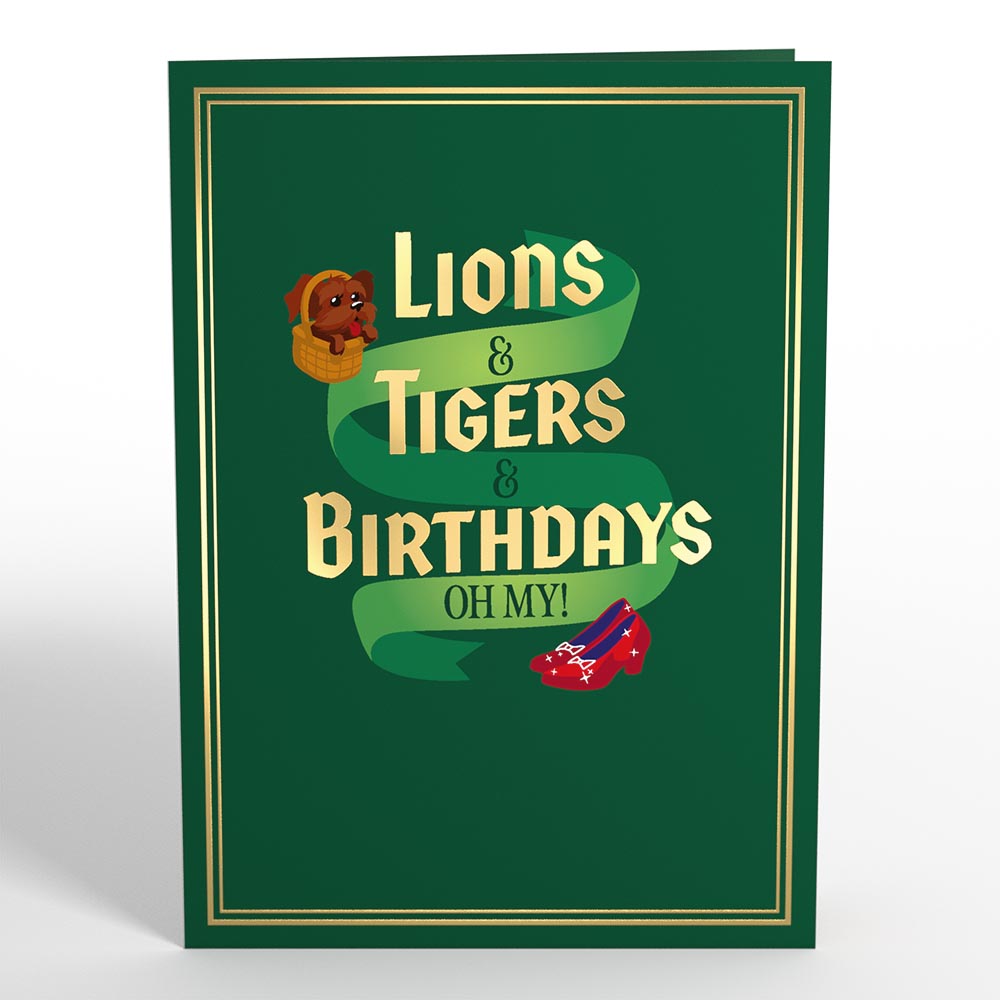 The Wizard of Oz Lions & Tigers & Birthdays Pop-Up Card、mySite、solidvoid