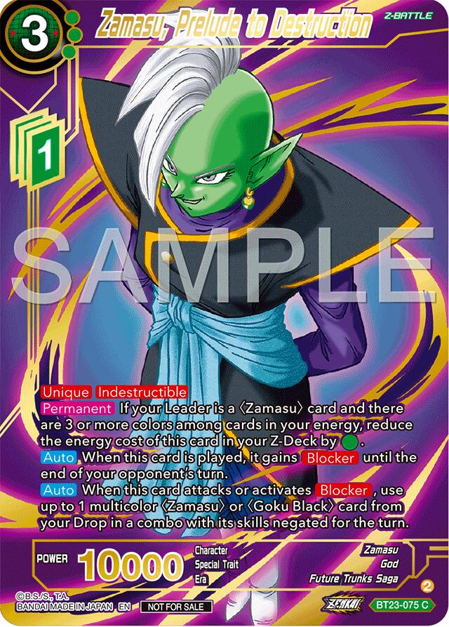 Zamasu, Prelude to Destruction (Championship 2024 Finals Zenkai Pack) (Gold Stamped) (BT23-075) Tournament Promotion Cards、mySite、waistdrama
