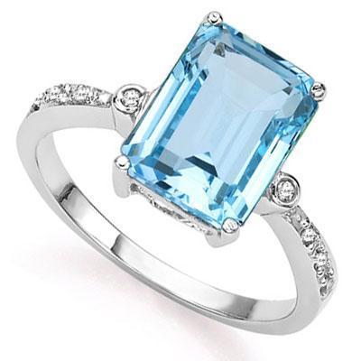 Stunning 3.8ctw Swiss Baby Blue Topaz & REAL Diamond Ring in 925 Silver、mySite、g9winljtr