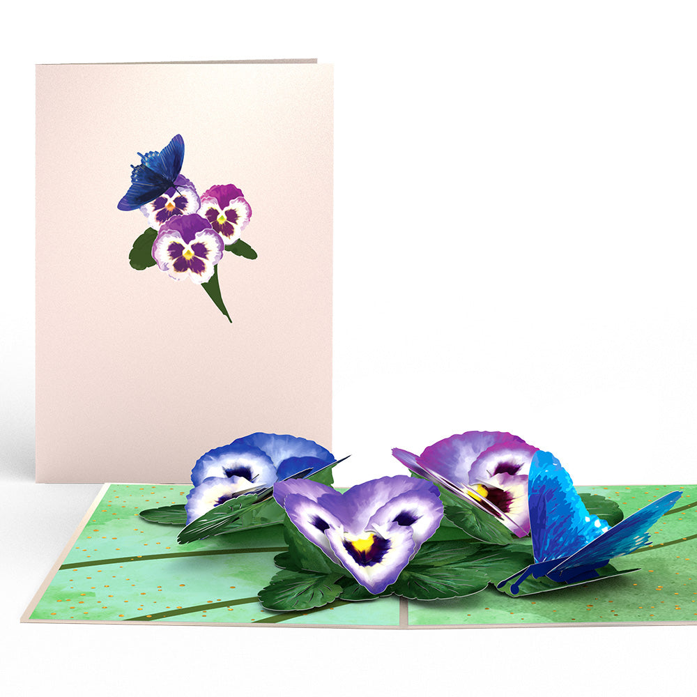 Pansies Pop-Up Card、mySite、solidvoid