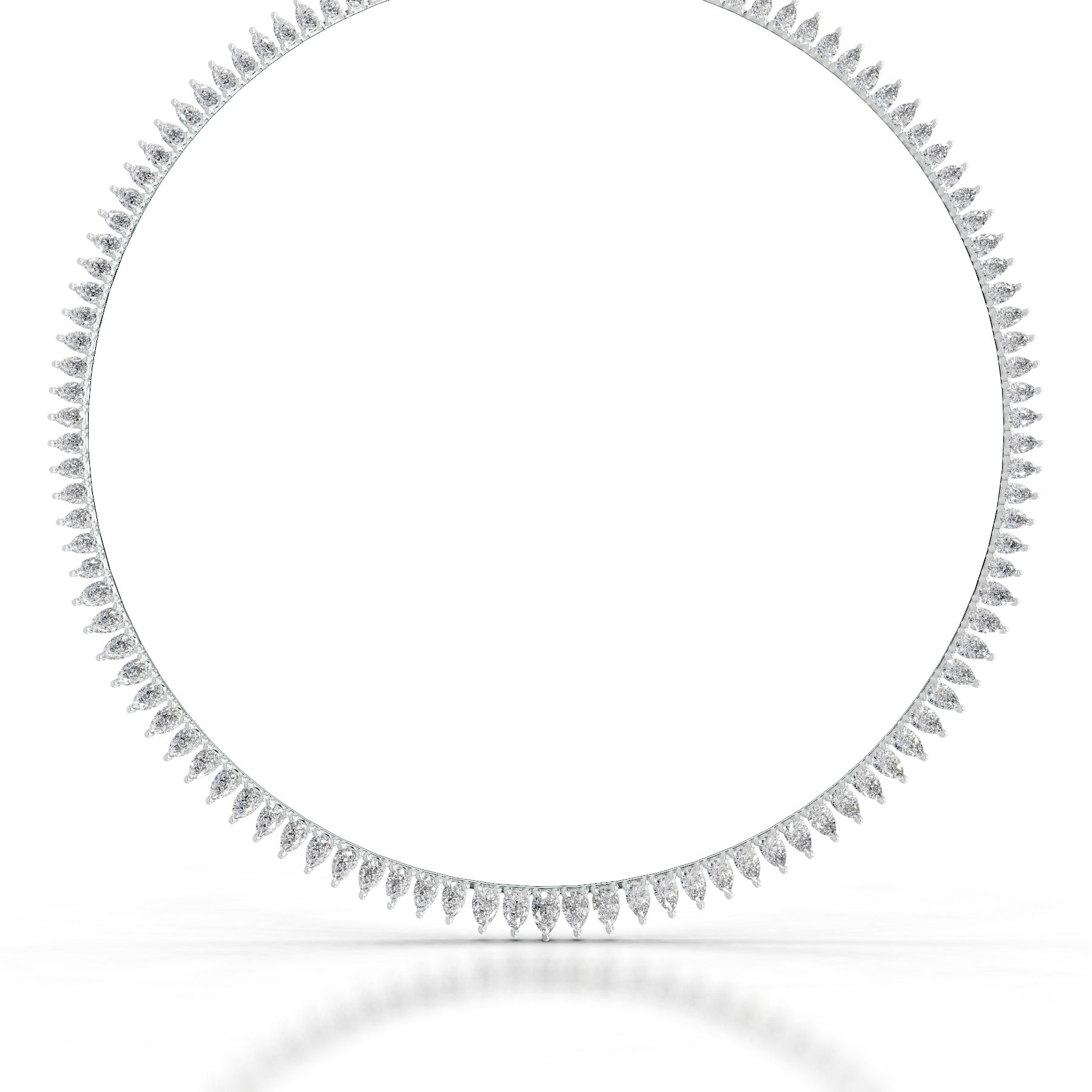 Ayanna Diamond Collier (15 Carat) -18K White Gold、mySite、hinf8tx79