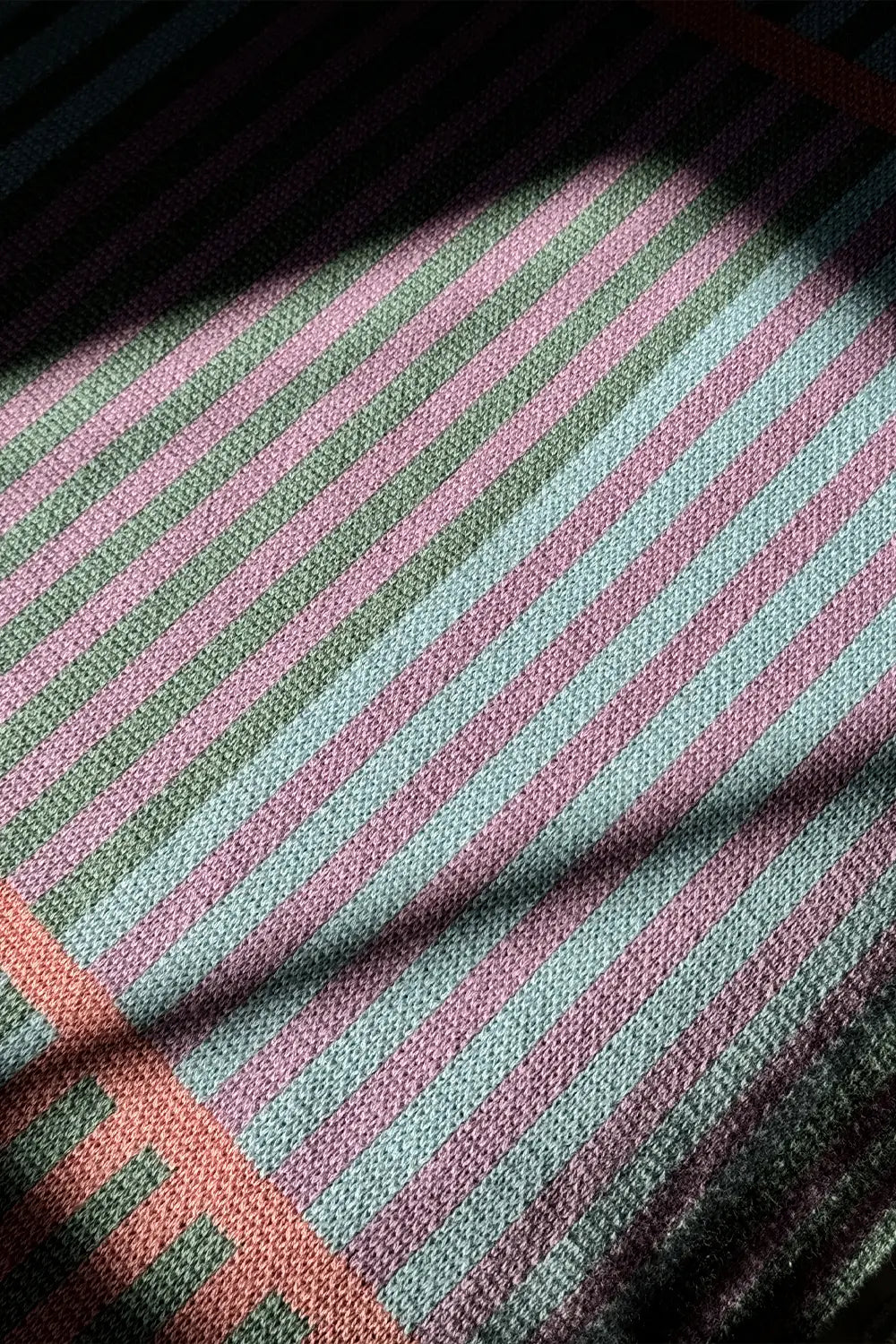 Sunrise Stripe Pastel Organic Cotton Knit Throw Blanket、mySite、gigharbornorthrealestate