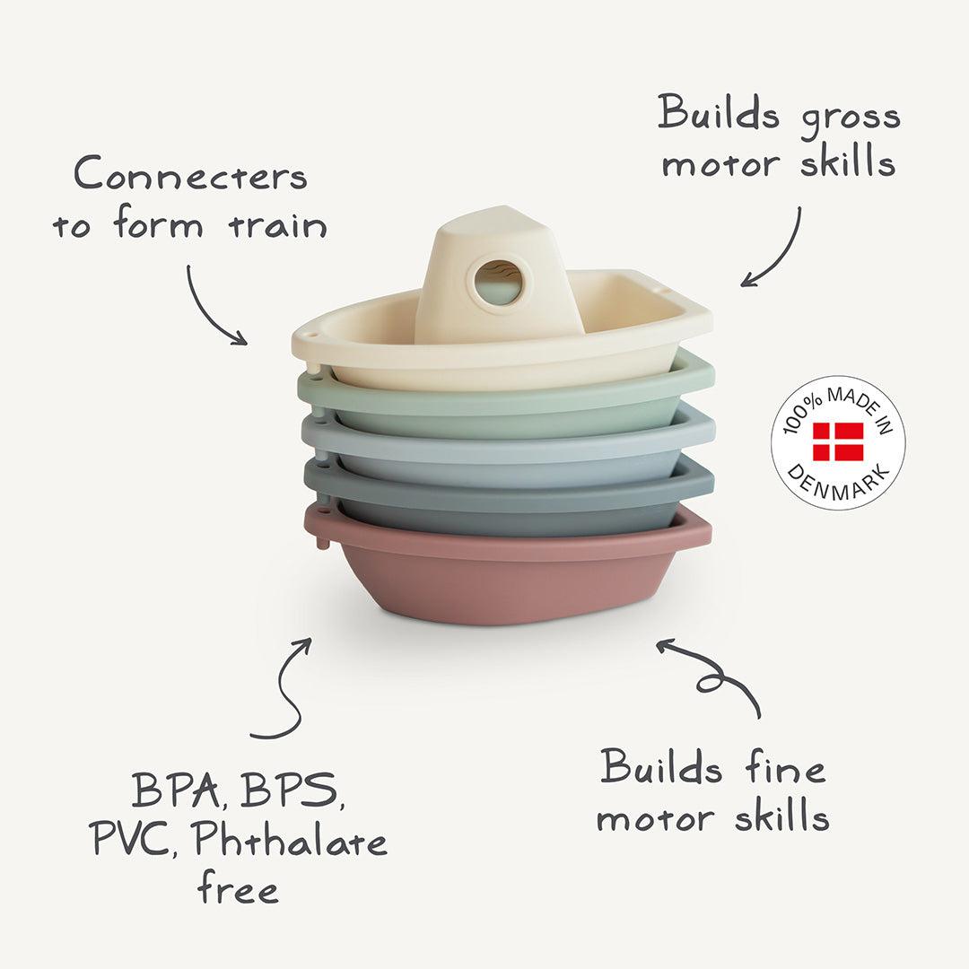  Mushie Bath Play Set - Boats Petal、mySite、merchandisen