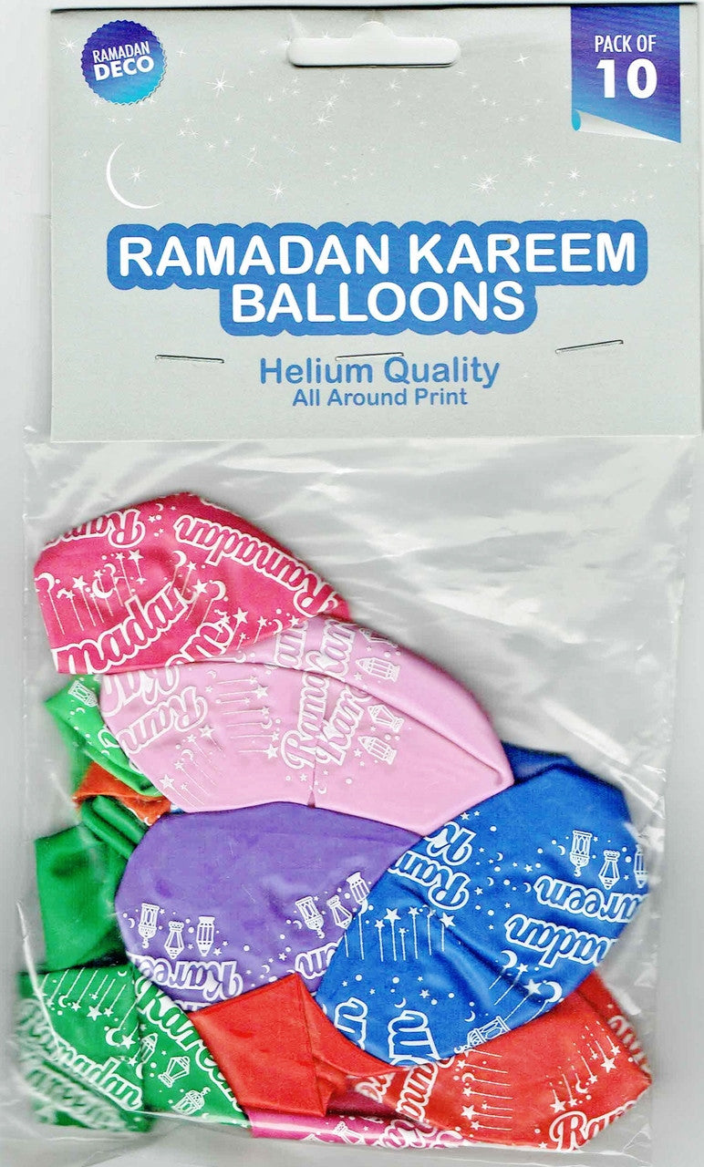 Ramadan Kareem Balloons (Pk of 10) Iftar Party Decor Eid Gifts Children Balloon、mySite、topwebapps
