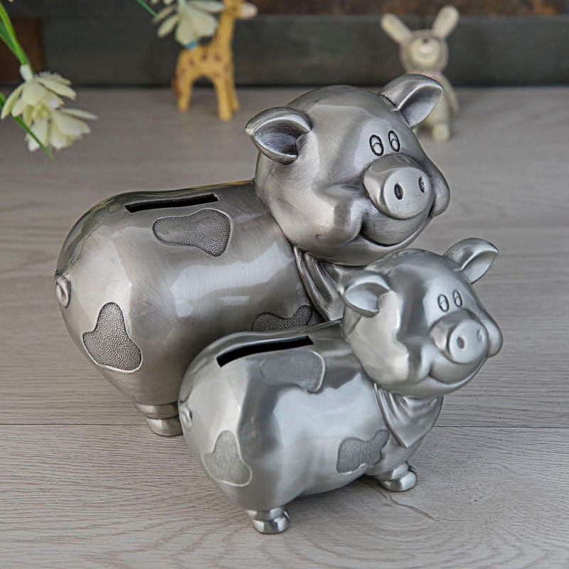 Pewter Pig & Cow Piggy Coin Banks-Unique and CUTE! ONLY at TPP!、mySite、g9winljtr