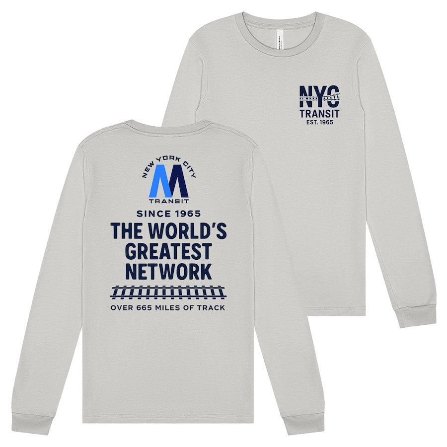 NYC Transit: The World's Greatest Network Since 1965 Long Sleeve、mySite、vikingsvslions