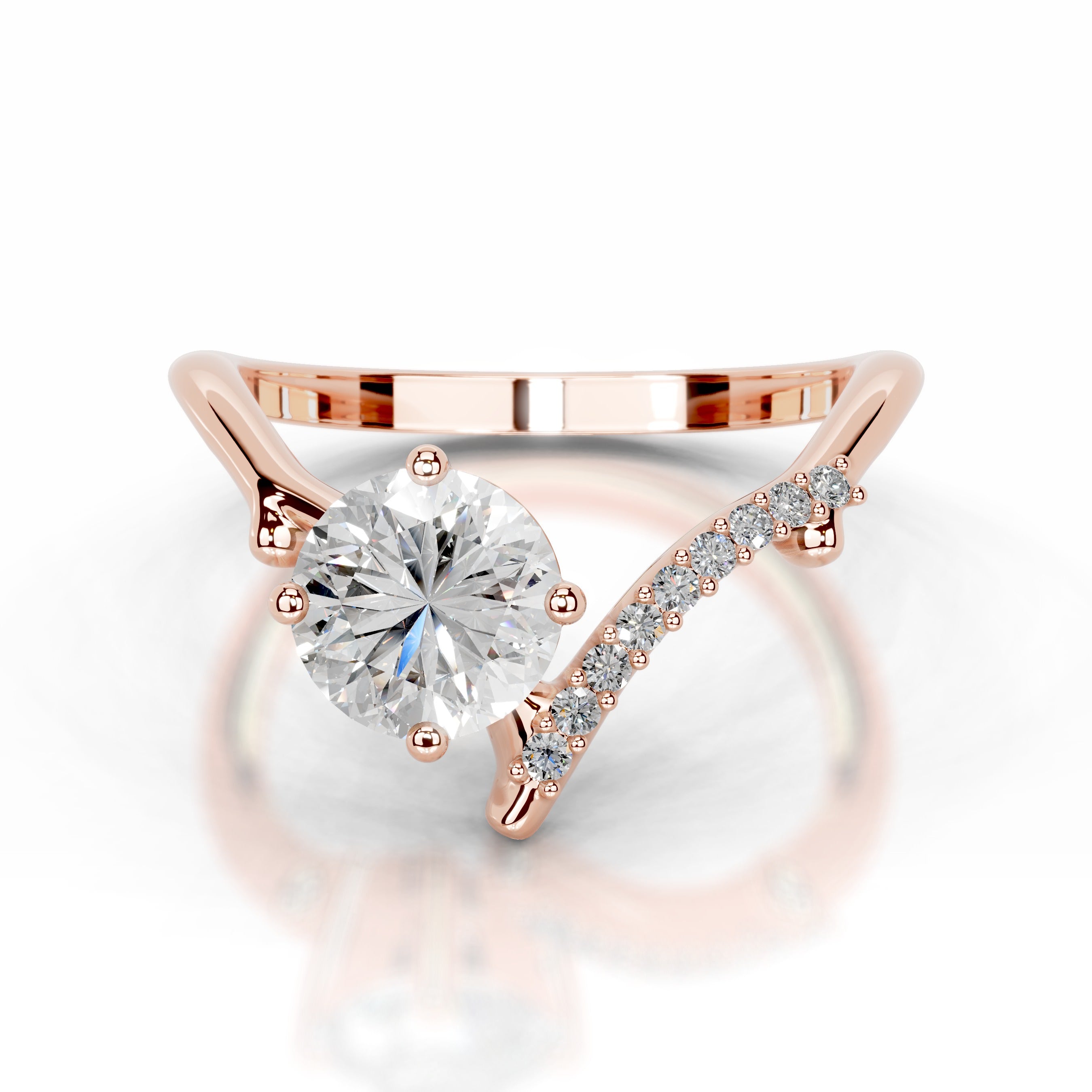 Garden of Love Lab Grown Diamond Ring - 14K Rose Gold、mySite、hinf8tx79