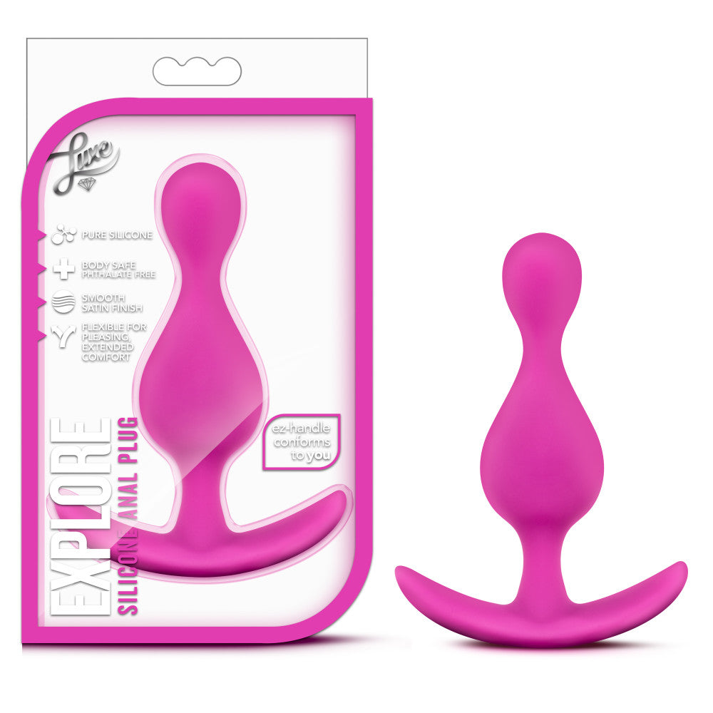 Luxe By Blush® | Explore Fuchsia 4.5-Inch Anal Plug With Handle、mySite、bottomscart