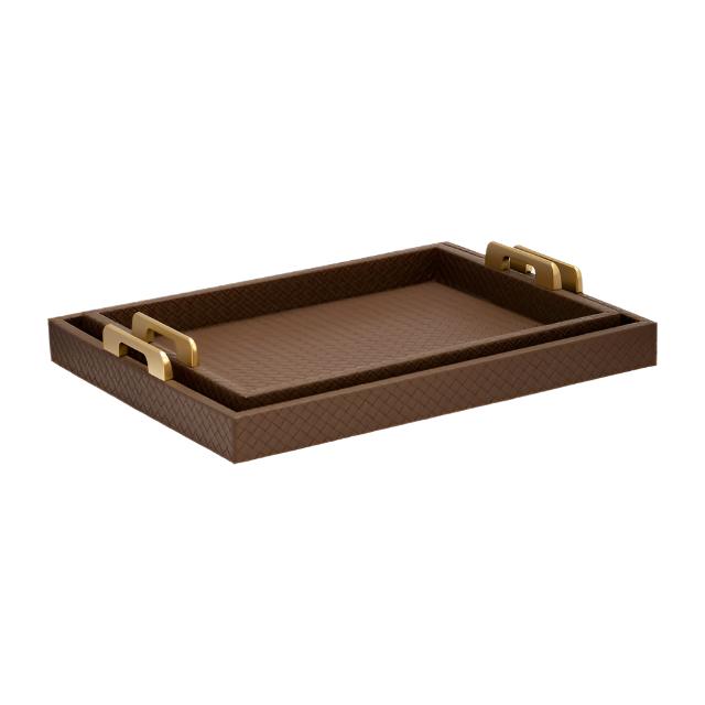  Faux Leather Weave Trays Set of 2、mySite、elrpsem3k