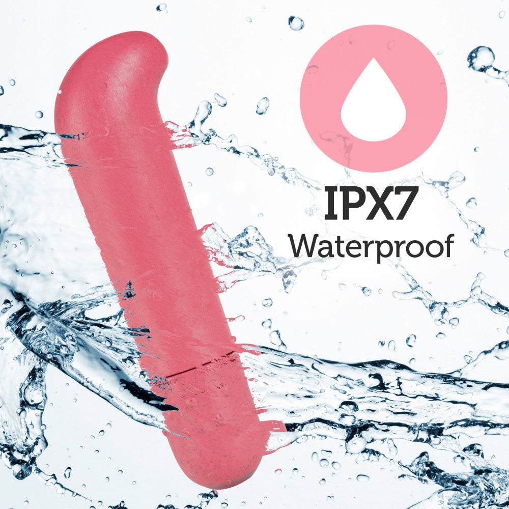 Gaia® By Blush | Eco G Spot Vibe: Plant-Based 4 Curved Waterproof Vibrator in Coral - Made from Sustainable BioFeel™、mySite、bottomscart