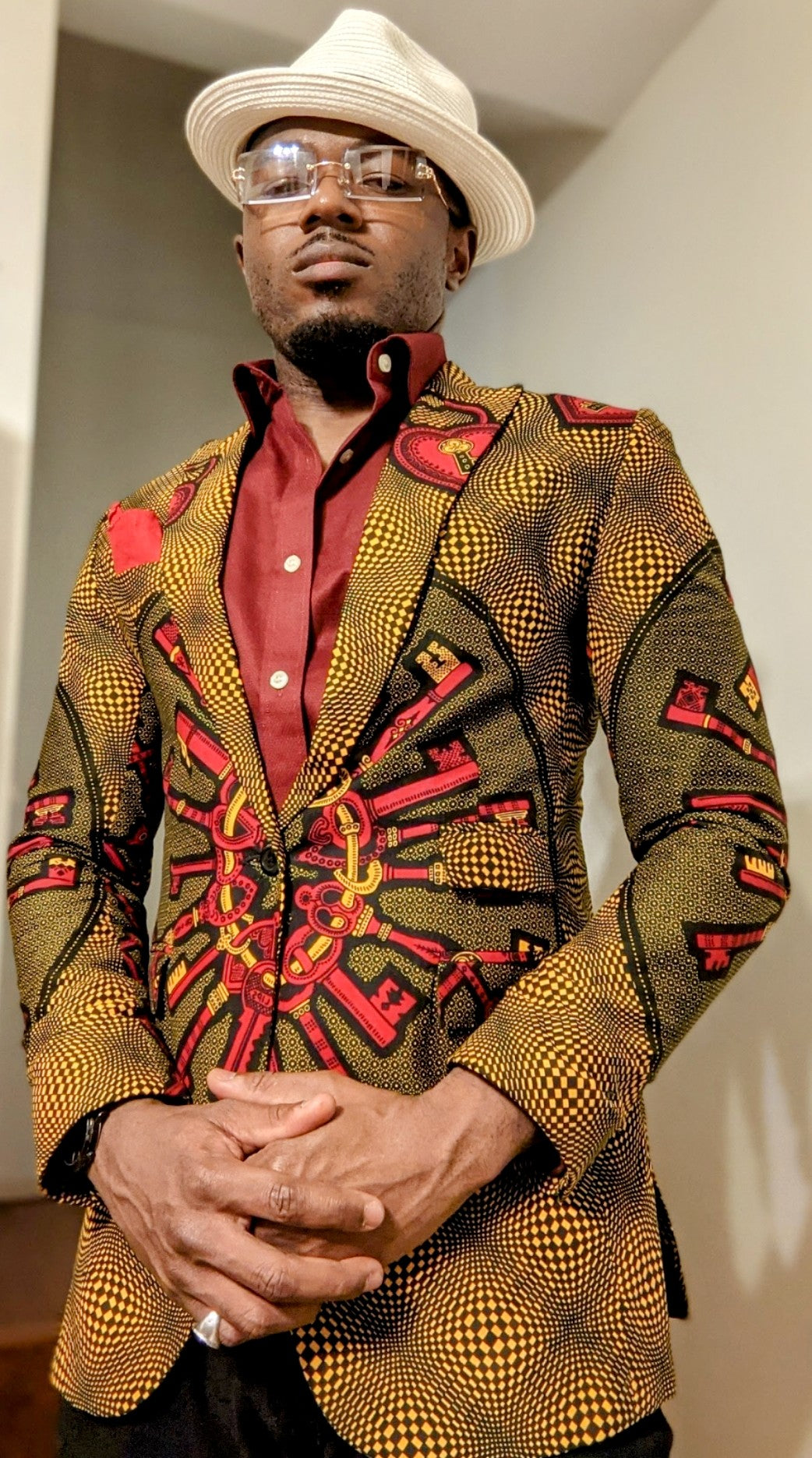 The Keys African Print Ankara Blazer set - DPBLZTK、mySite、solidvoid