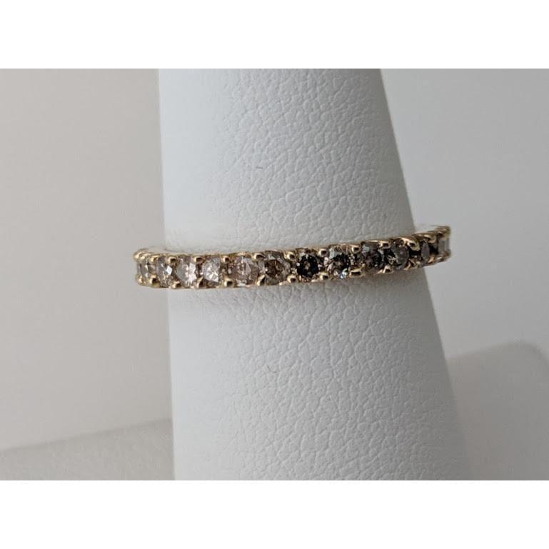 Chocolate Diamond Eternity Ring in 14K Yellow Gold-Stunning!、mySite、g9winljtr