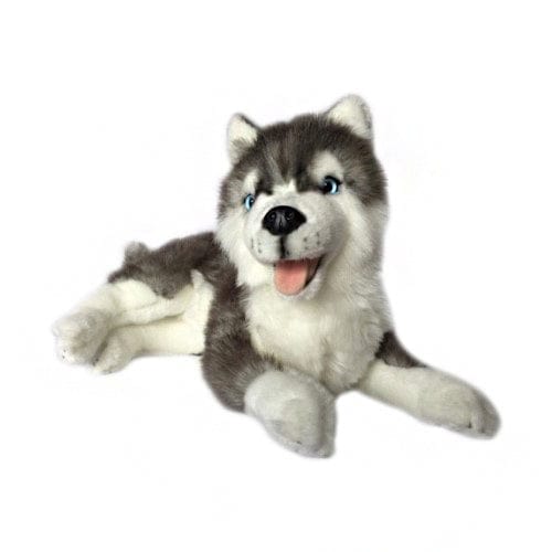 Plush Realistic Husky Size 44cm/17″、mySite、g9winljtr