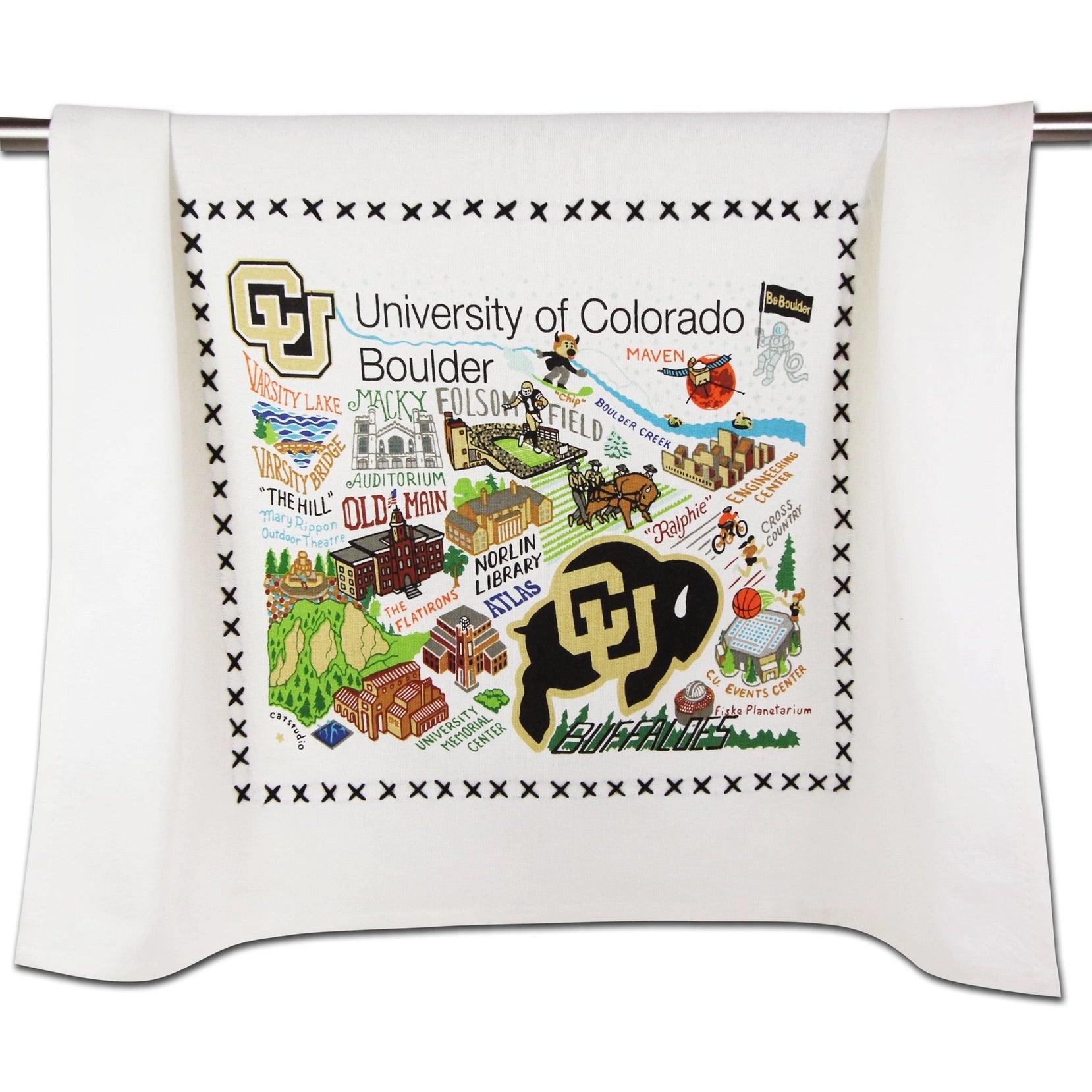 Boulder, University of Colorado Collegiate Dish Towel、mySite、g9winljtr
