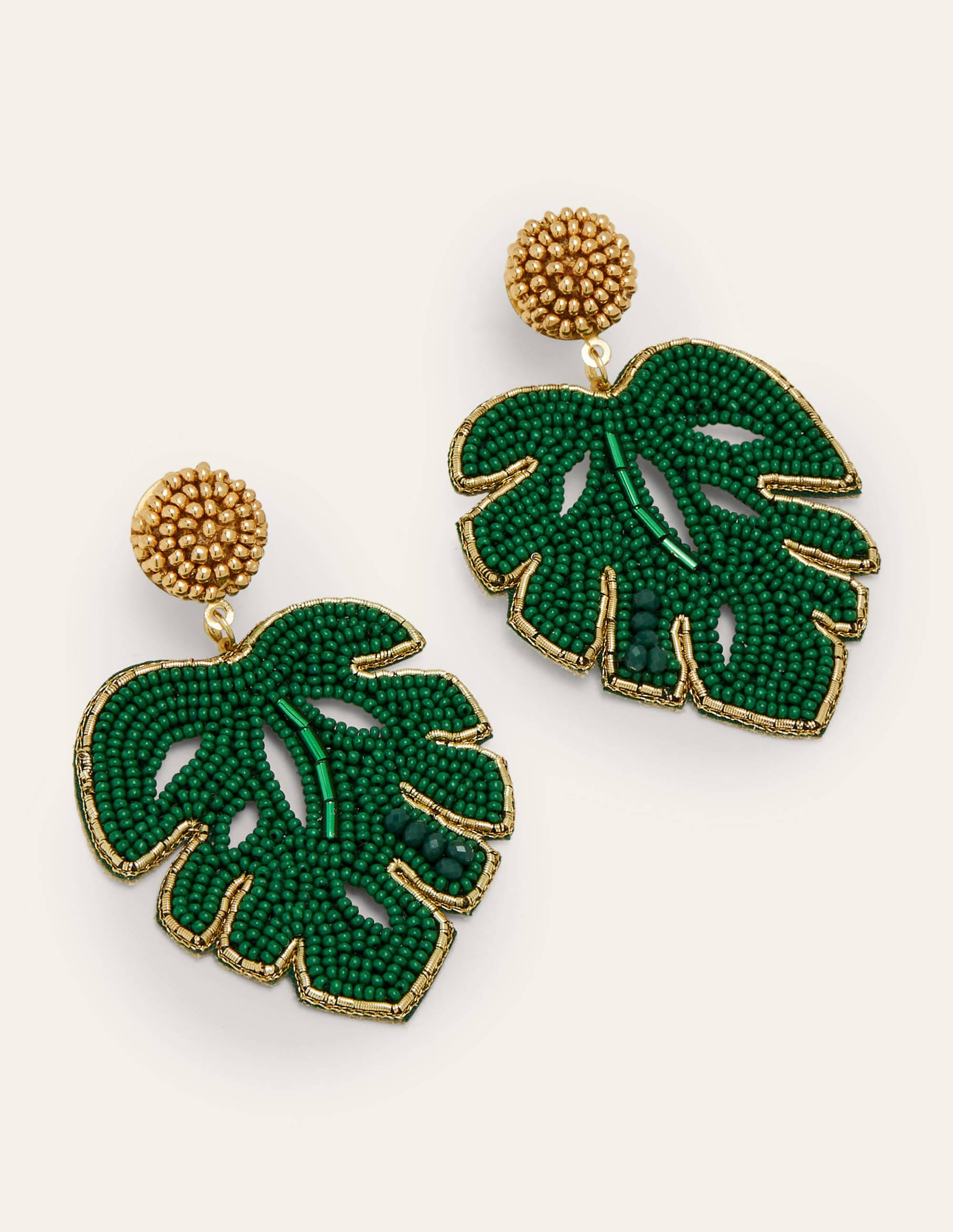  Beaded Earrings-Leaf、mySite、ashleygrahame