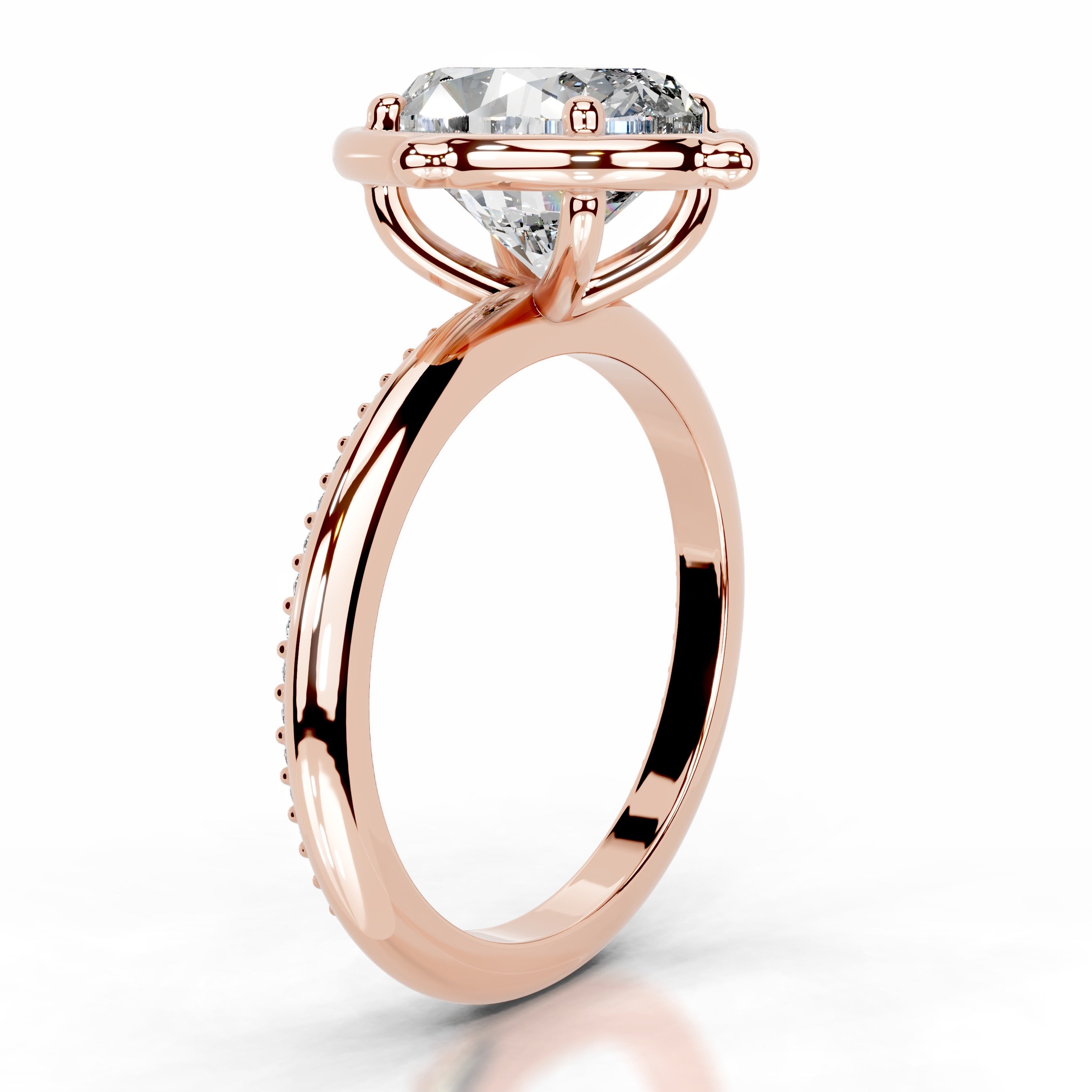 Rosewood Romance Lab Grown Diamond Ring - 14K Rose Gold、mySite、hinf8tx79