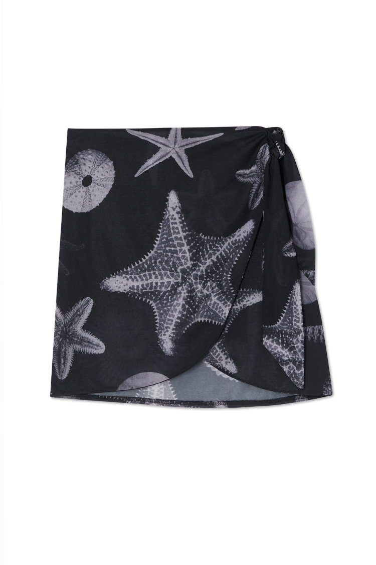 Black Seashell Mesh Mini Skirt、mySite、solidvoid