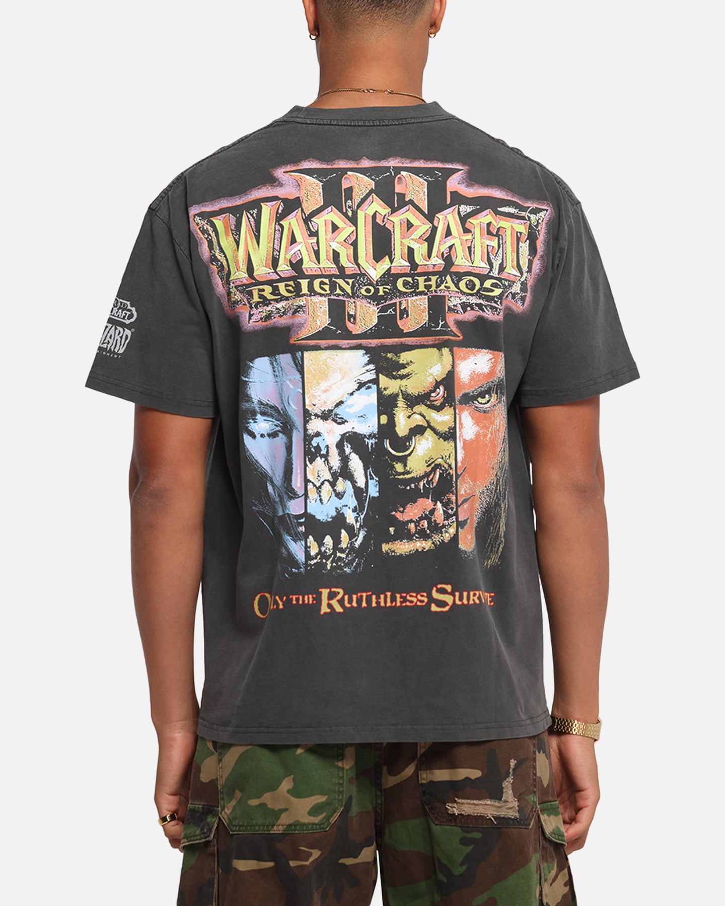 American Thrift X Warcraft: Reign Of Chaos Heavy T-Shirt Black Wash、mySite、zt4zffjzw