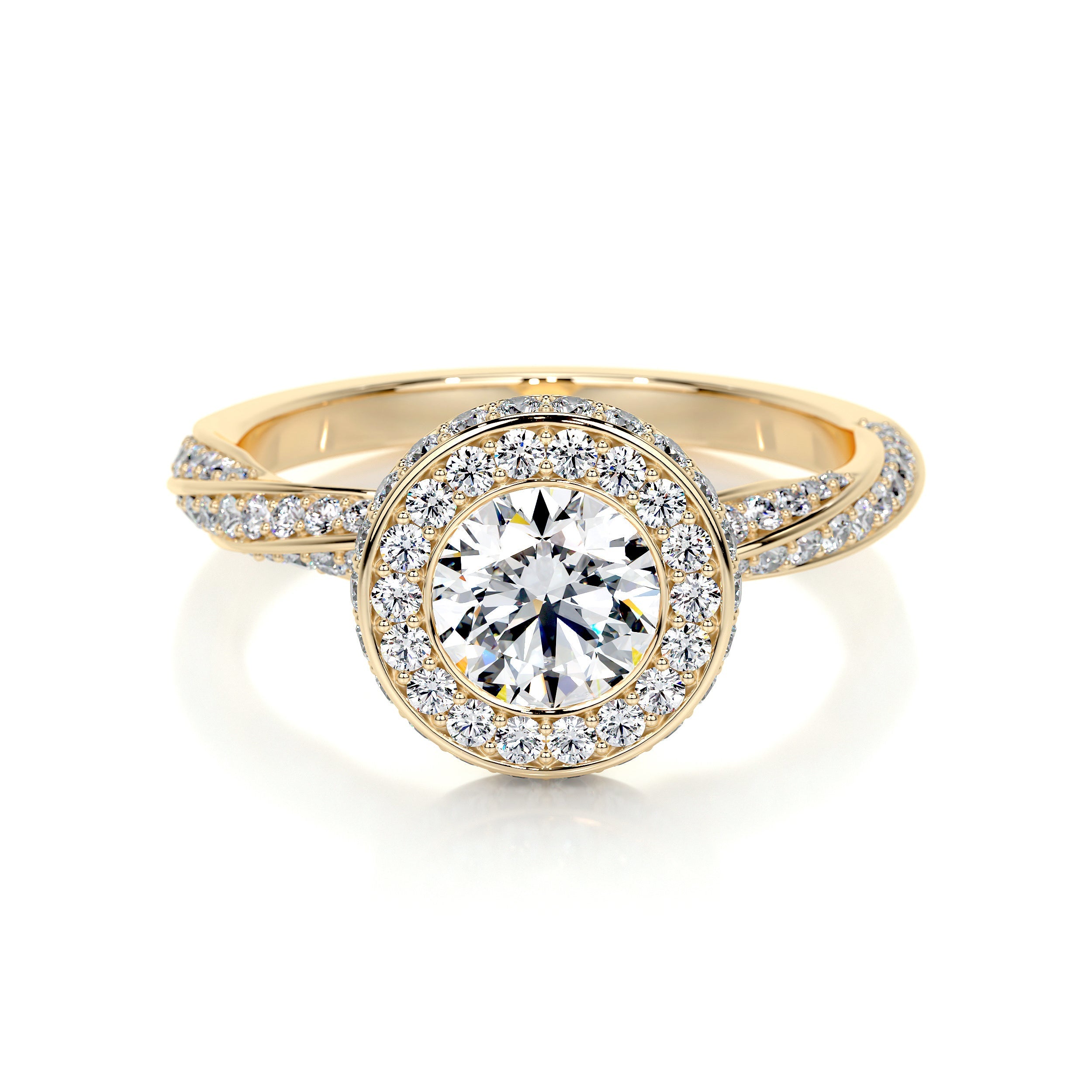 Sarina Lab Grown Diamond Ring -18K Yellow Gold、mySite、hinf8tx79