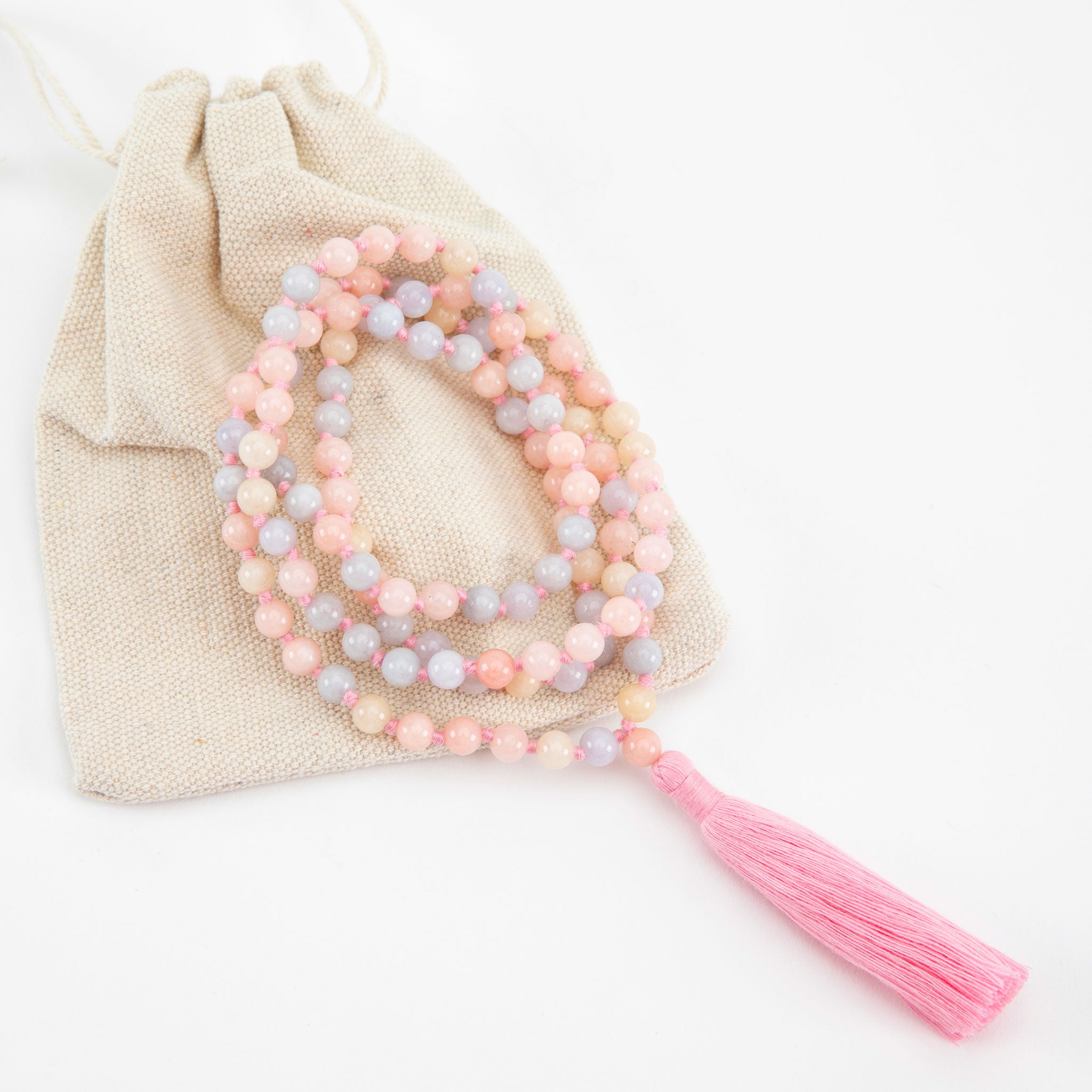 Handmade Prayer Beads: Morganite Mala、mySite、topwebapps