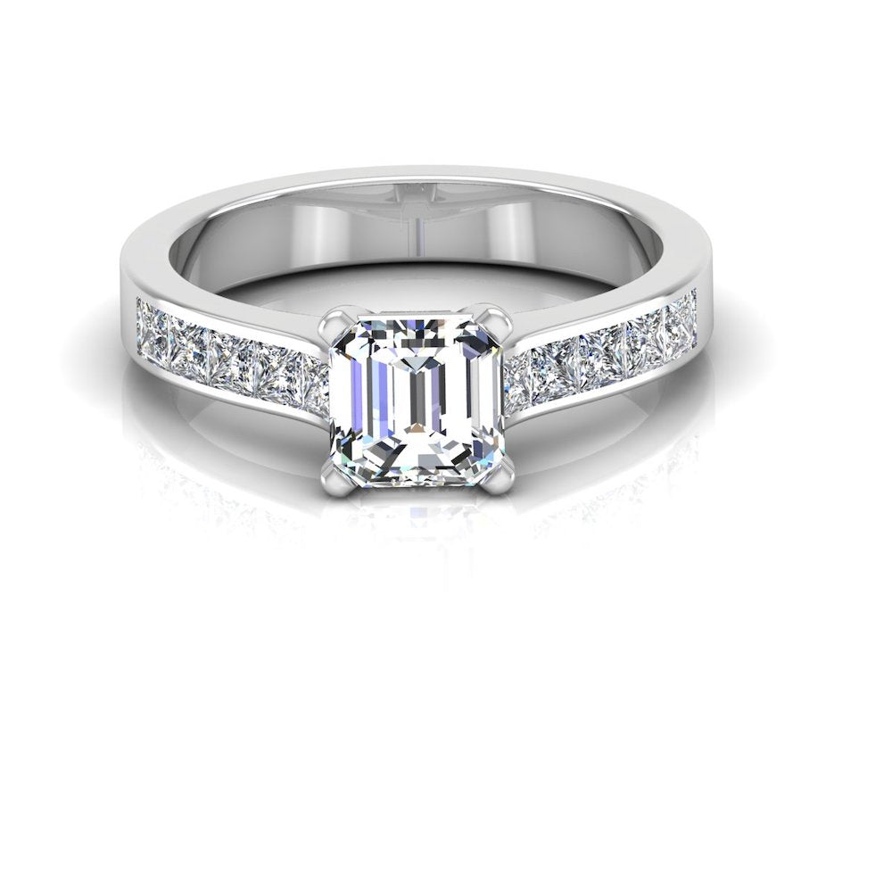 Invisible Set Radiant Cut Moissanite Engagement Ring、mySite、hinf8tx79