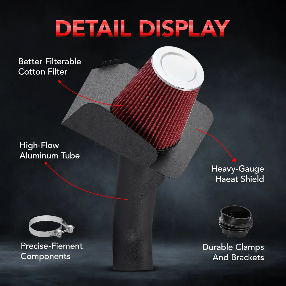 2007-2008 Chevrolet Silverado Sierra 1500 4.8L 5.3L 6.0L 6.2L 2WD Exhaust Header Air Intake Kit All-In-One Kit、mySite、nflplayoffbracketp