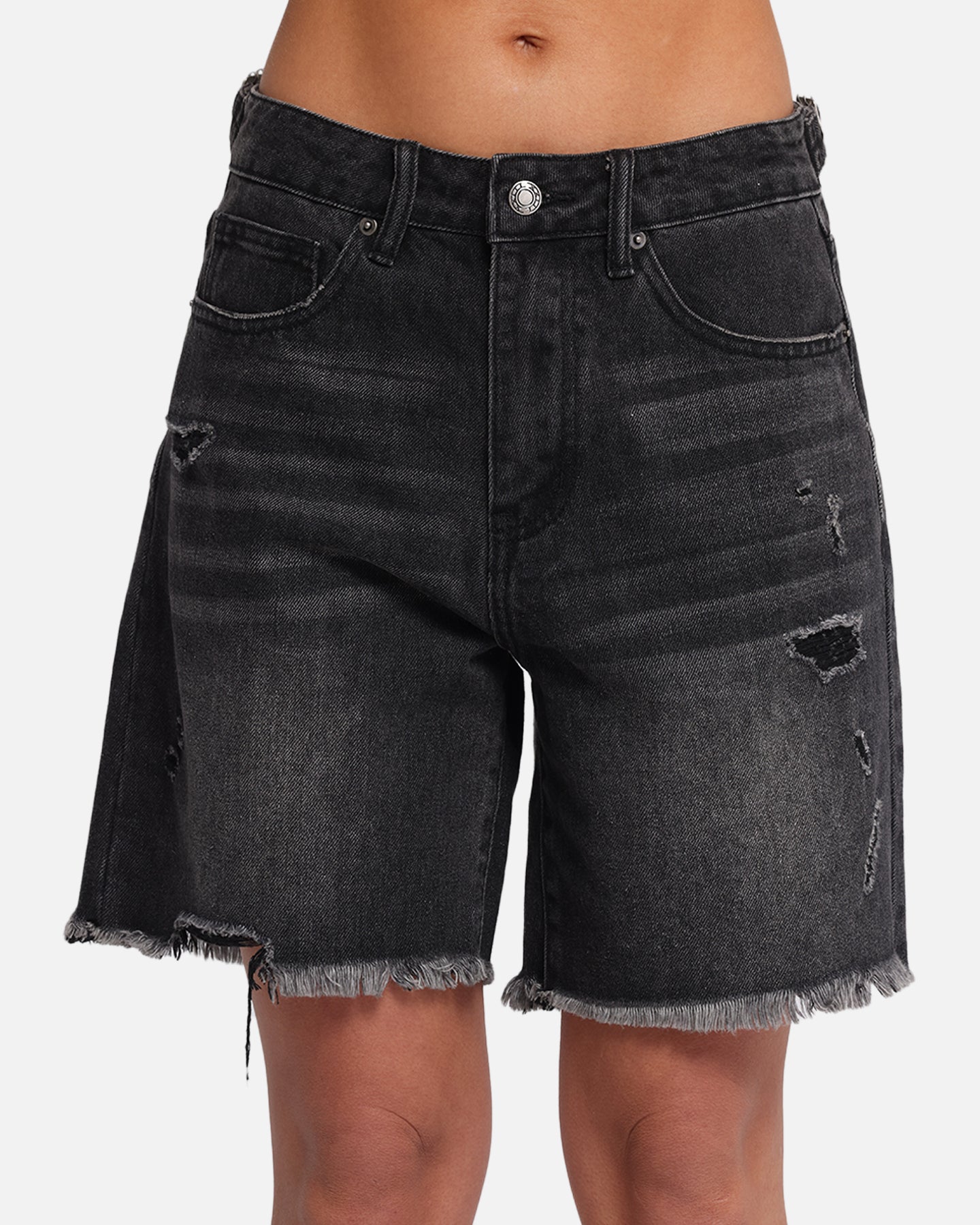 XXIII Women's Relaxed Denim Shorts Washed black、mySite、zt4zffjzw