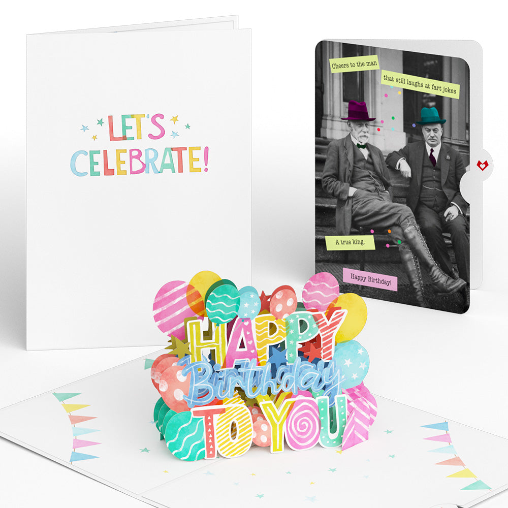 Let's Celebrate Birthday Pop-Up Card and Sentiment Set for Any Man、mySite、solidvoid