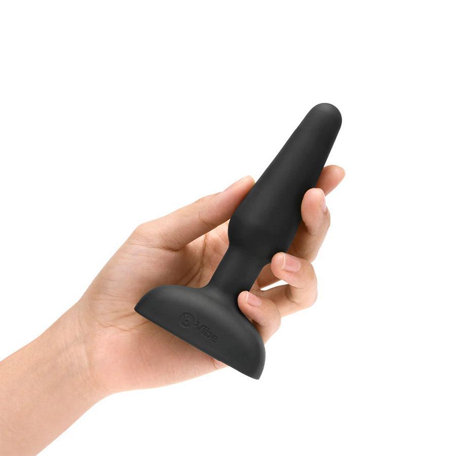 b-vibe Trio Plug Black | 5 Inch Silicone Vibrating Butt Plug for Men、mySite、bottomscart