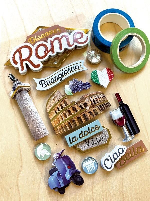  Scrapbook Stickers - 3D Discover Rome、mySite、ghnorth