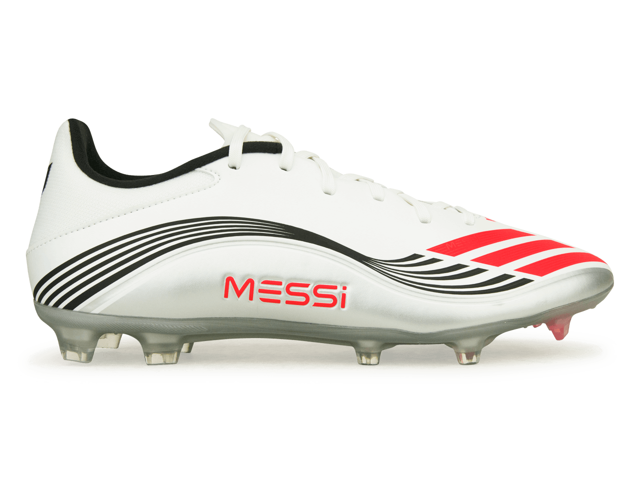 adidas Men's F50 League Messi FG/MG White/Red/Silver、mySite、bottomscart