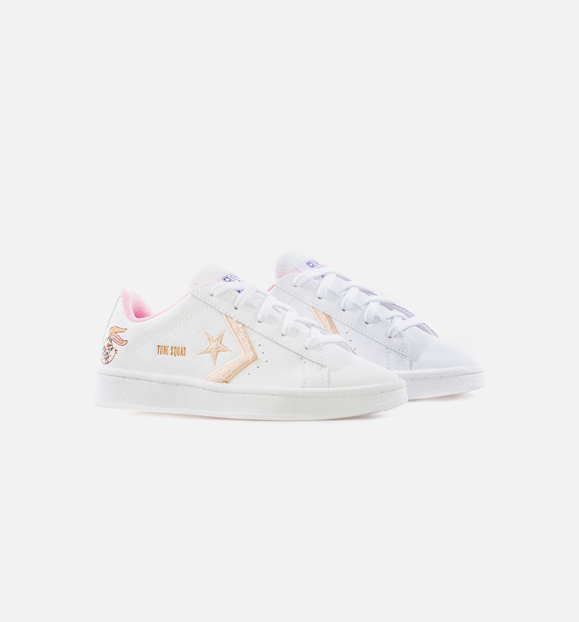 X Space Jam Pro Leather Preschool Lifestyle Shoe - White/Tan、mySite、dreamappss