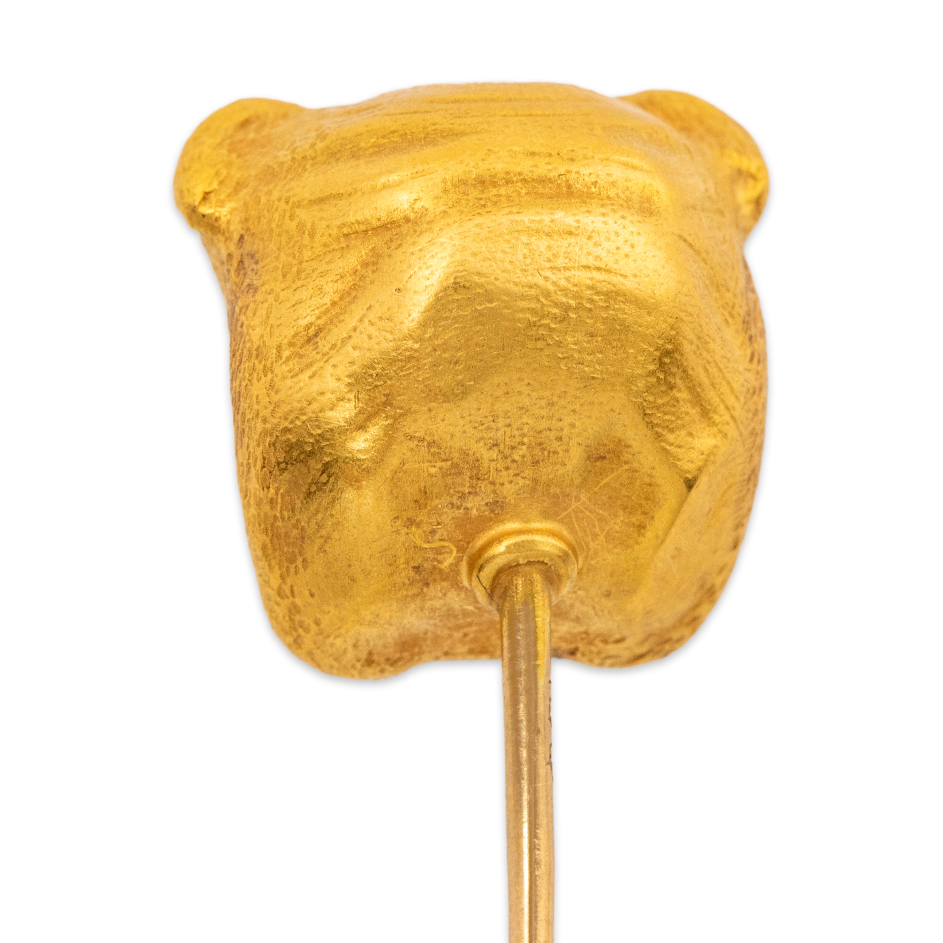 Large Antique 14k Yellow Gold Rose Cut Diamond Bulldog Stick Pin、mySite、hinf8tx79