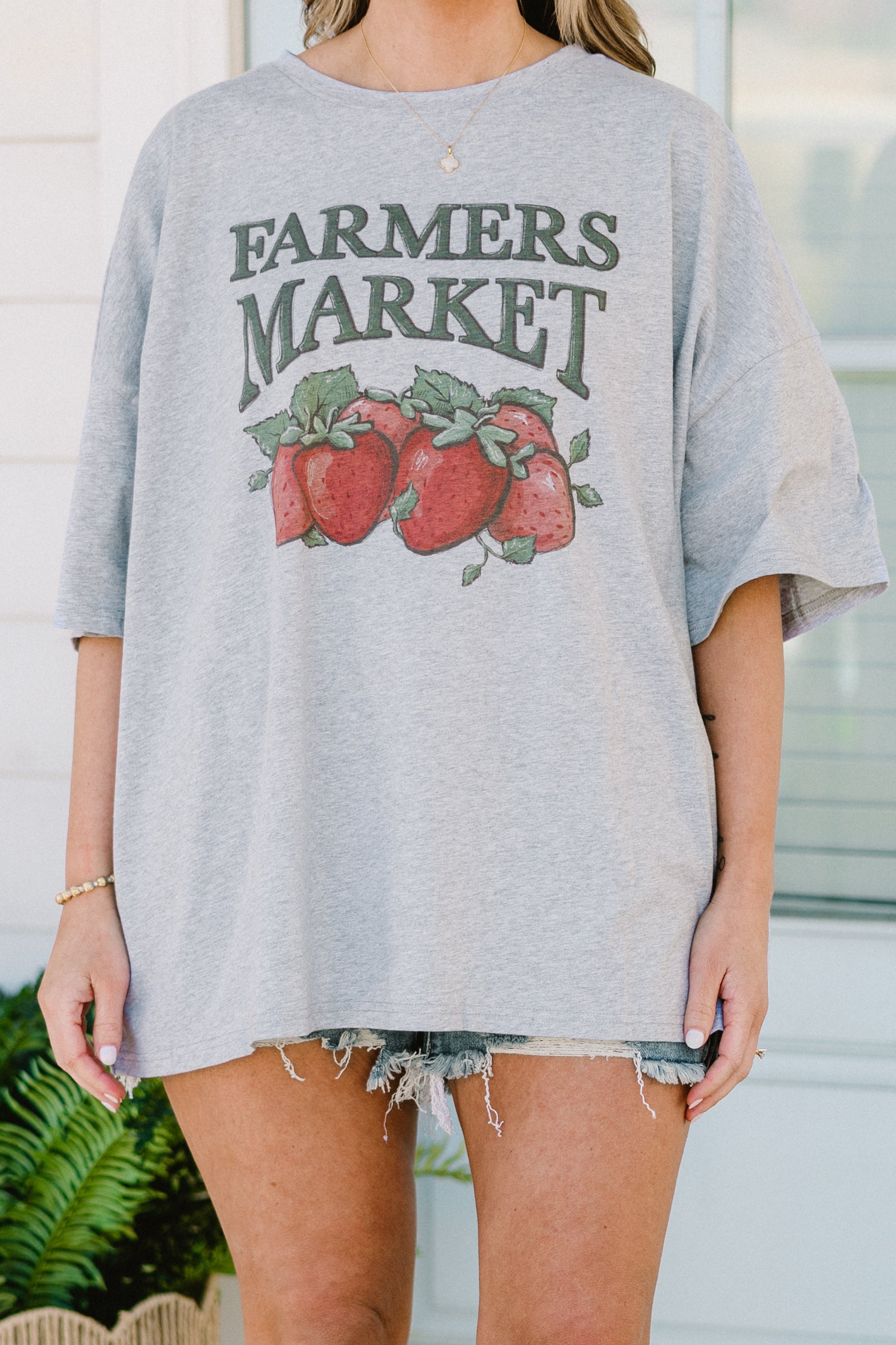  Farmer's Market Boyfriend Tee, Heather Gray、mySite、justintrudeaud