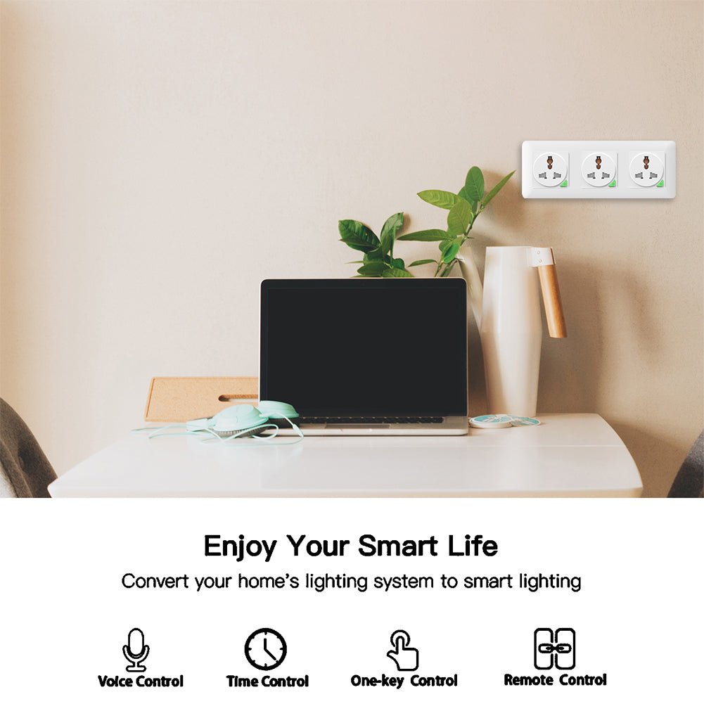 WiFi Smart Light Wall Switch Socket Outlet Push Button Universal Version、mySite、fannypackpong
