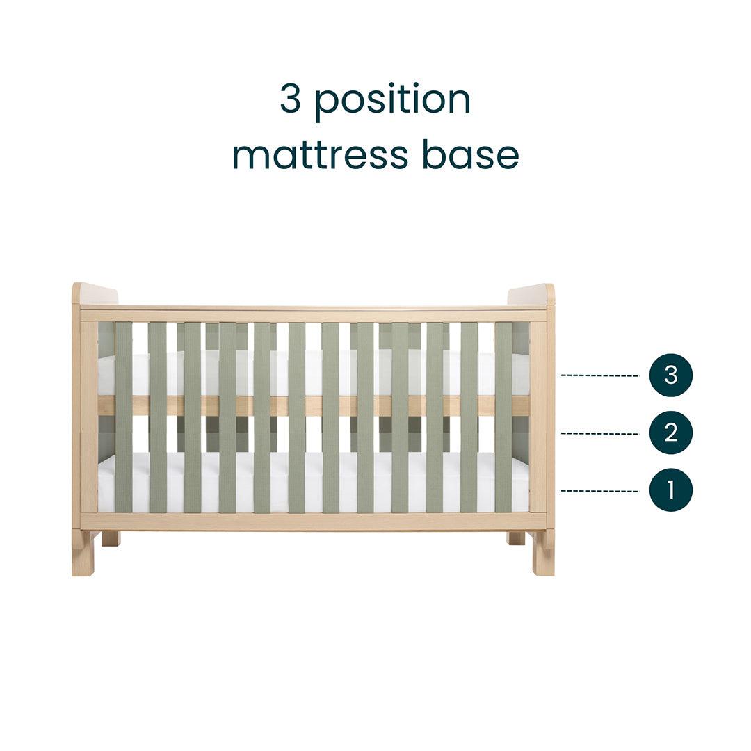  Tutti Bambini Kuba Cot Bed - Golden Oak / Sage Weave、mySite、merchandisen