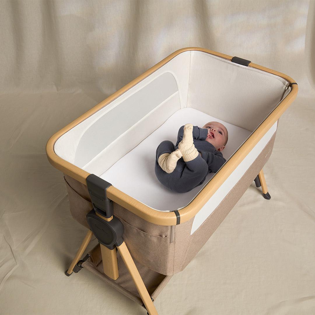  Silver Cross Lunar Bedside Crib - Oatmeal、mySite、merchandisen