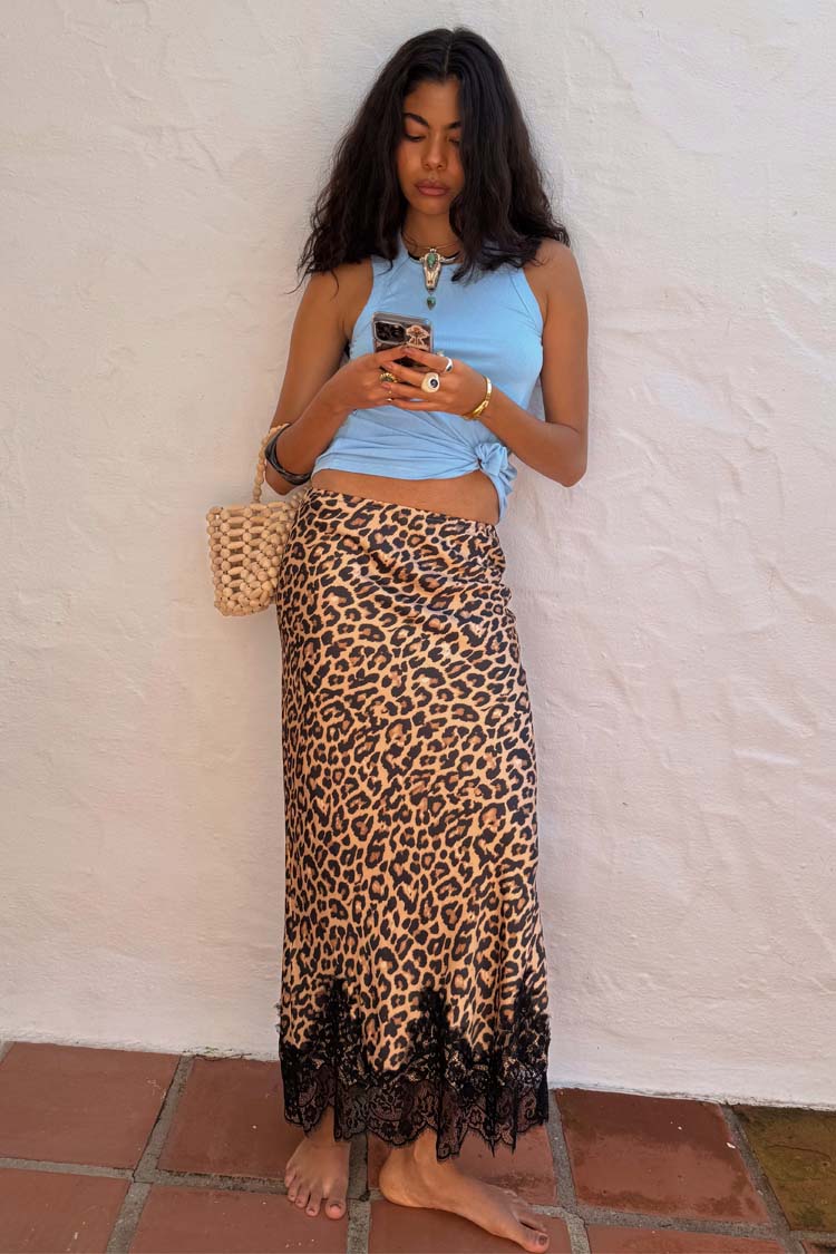 Leopard Lace Maeva Midi Skirt、mySite、solidvoid