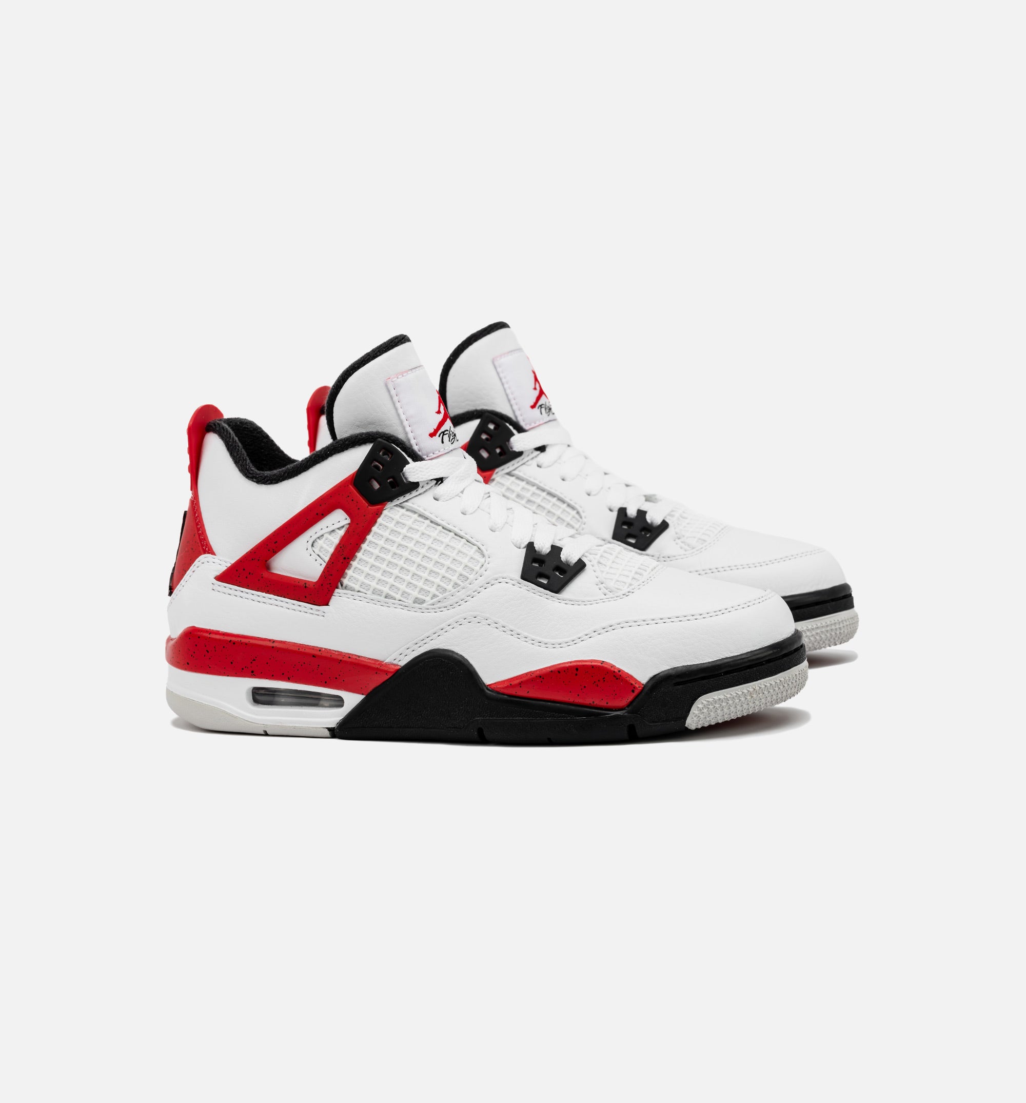 Air Jordan 4 Retro Red Cement Grade School Lifestyle Shoe - White/Red Free Shipping、mySite、dreamappss