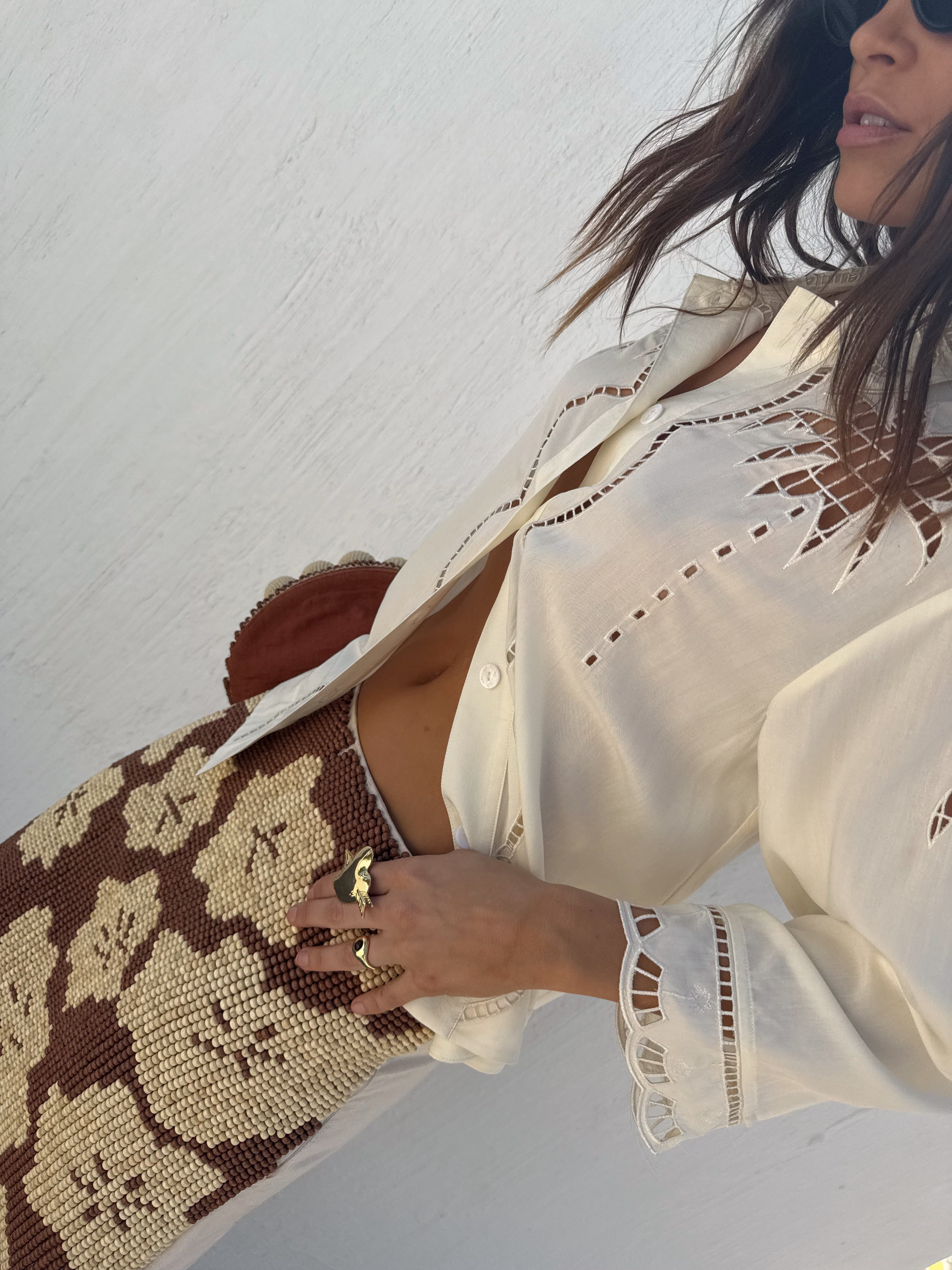 Palm Embroidered Shirt、mySite、solidvoid