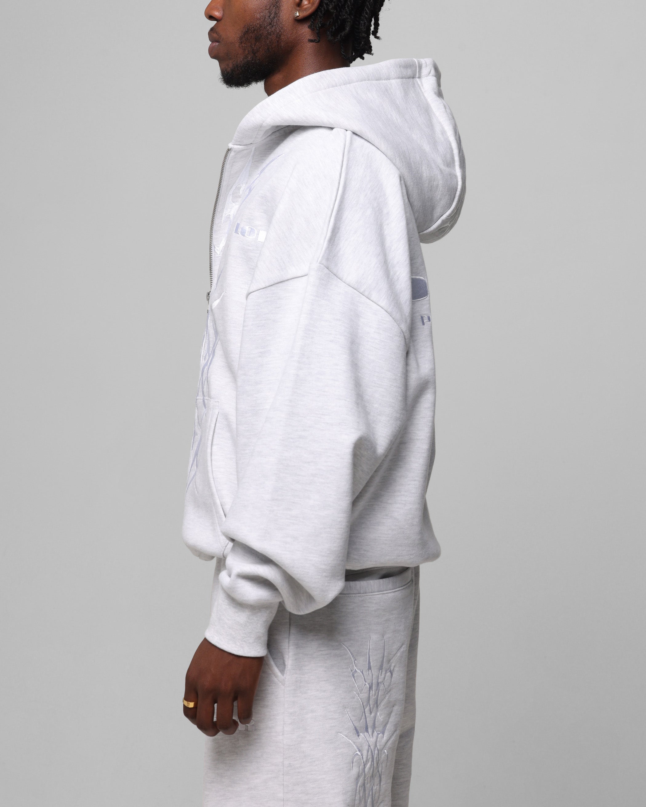 Loiter Blood Born Zip Hoodie Grey Marle、mySite、zt4zffjzw