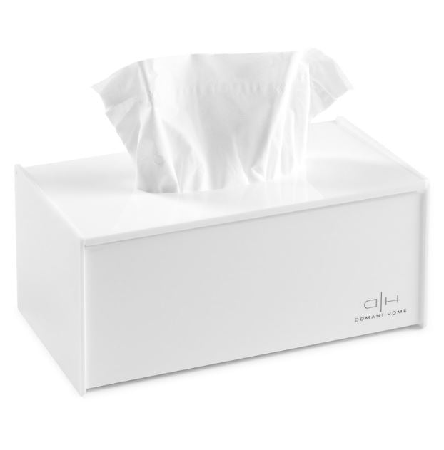  DH White Acrylic Tissue Box Cover Holder、mySite、elrpsem3k